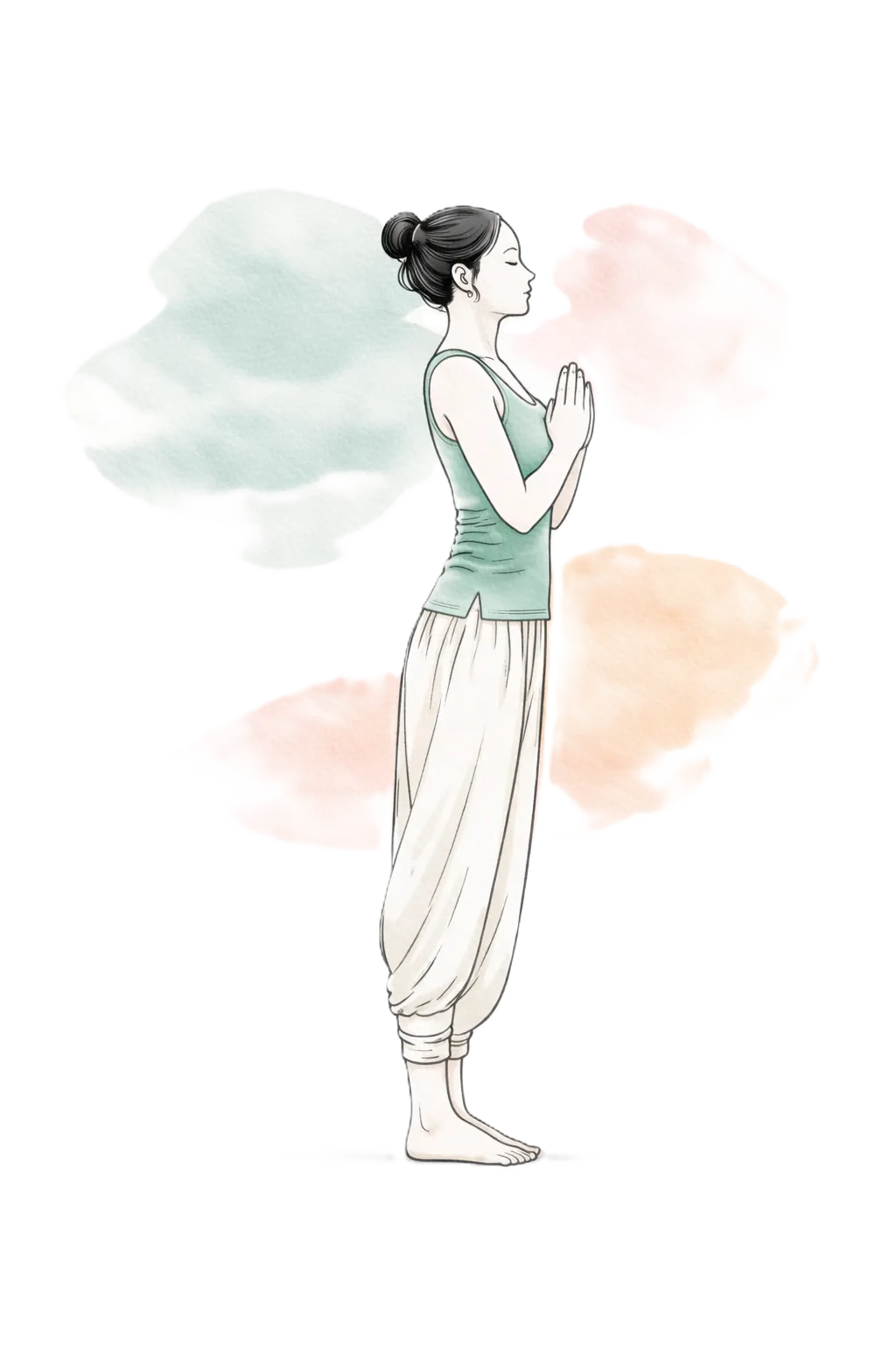 Step 12 of 12 — Pranam Asana: closing prayer, completion